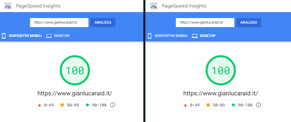 prestazioni del tuo sito web google pagespeed insights gianluca raid